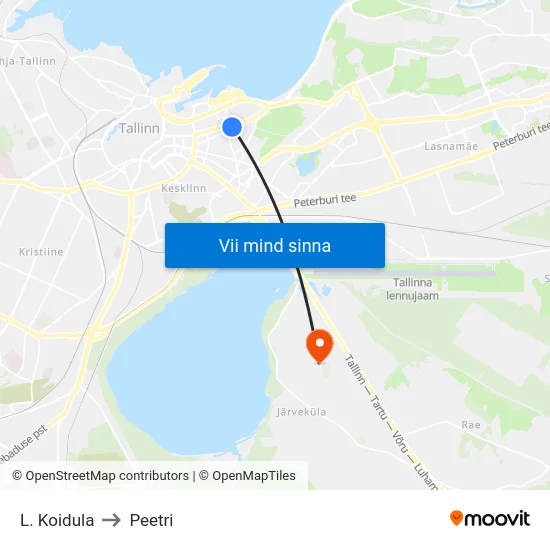 L. Koidula to Peetri map