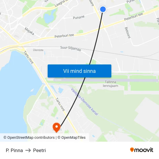 P. Pinna to Peetri map