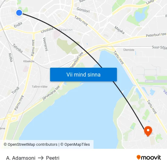 A. Adamsoni to Peetri map