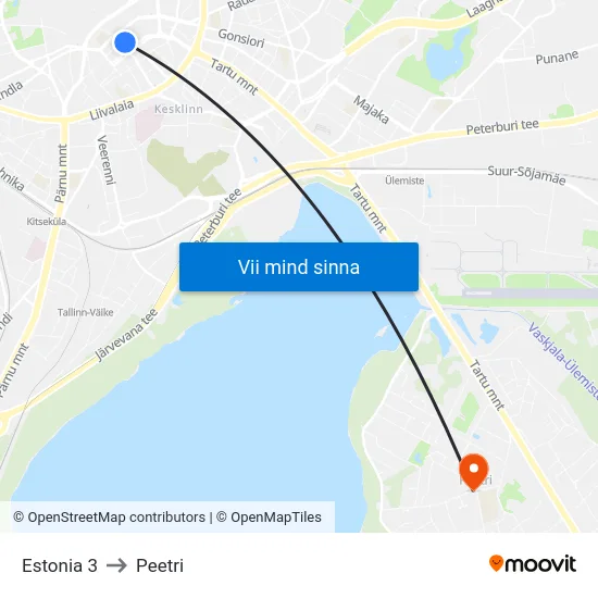 Estonia 3 to Peetri map