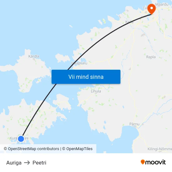 Auriga to Peetri map