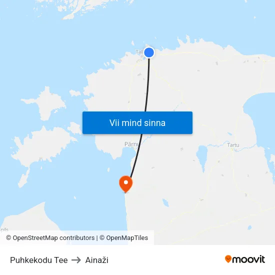 Puhkekodu Tee to Ainaži map