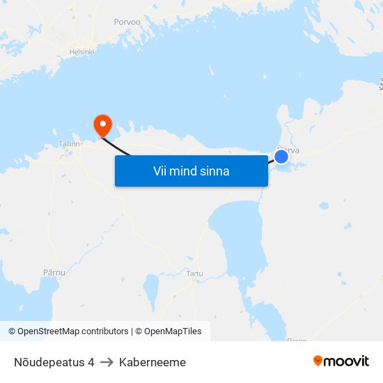 Nõudepeatus 4 to Kaberneeme map