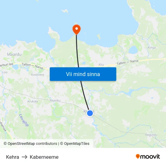 Kehra to Kaberneeme map