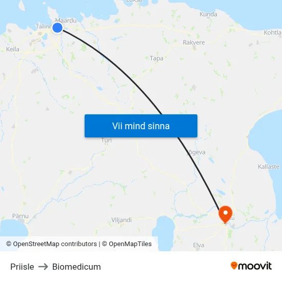 Priisle to Biomedicum map