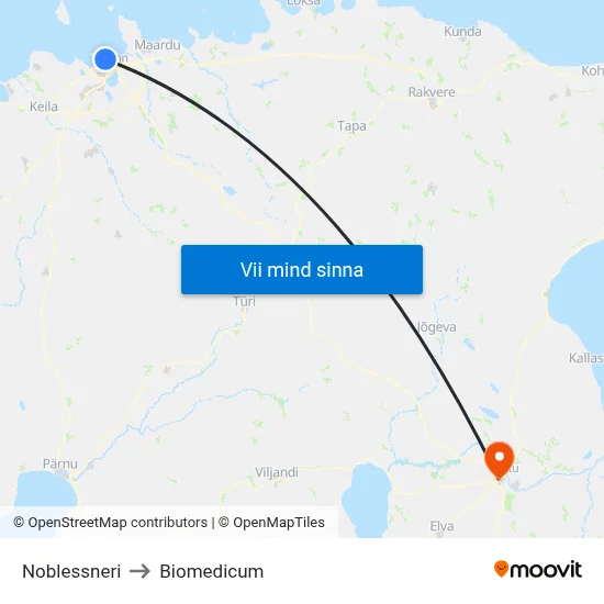 Noblessneri to Biomedicum map