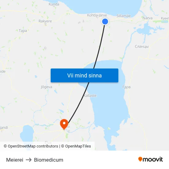 Meierei to Biomedicum map