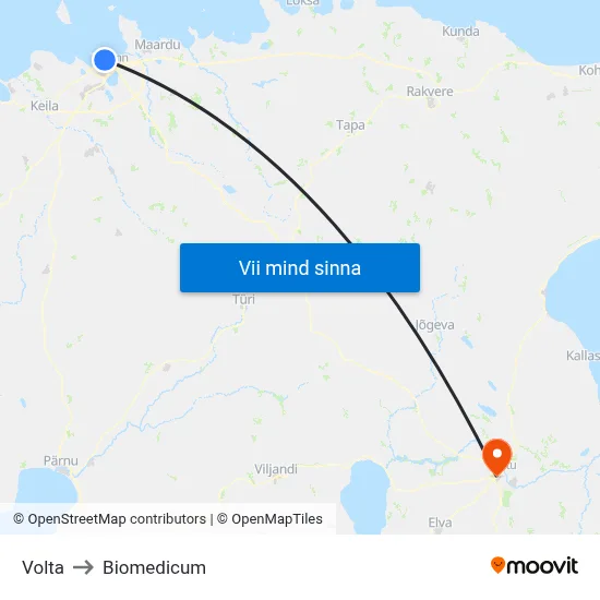 Volta to Biomedicum map