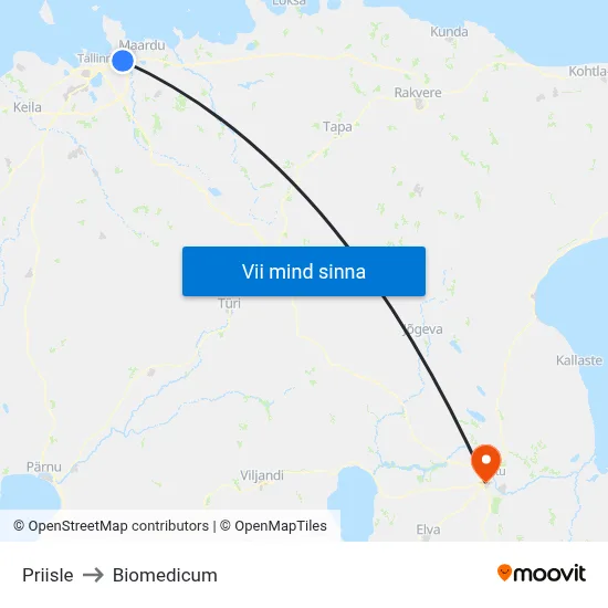 Priisle to Biomedicum map