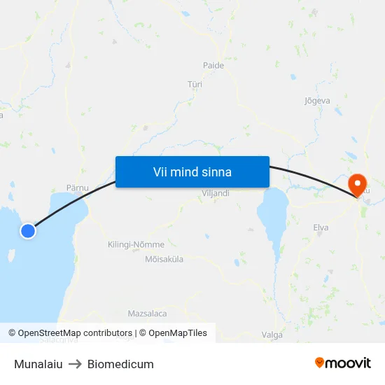 Munalaiu to Biomedicum map