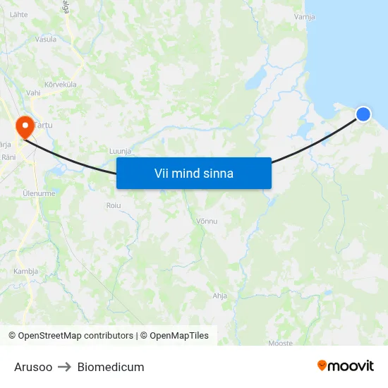 Arusoo to Biomedicum map