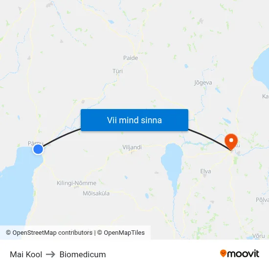 Mai Kool to Biomedicum map