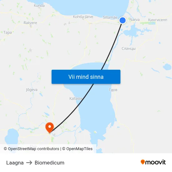 Laagna to Biomedicum map