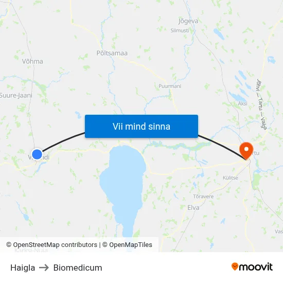 Haigla to Biomedicum map