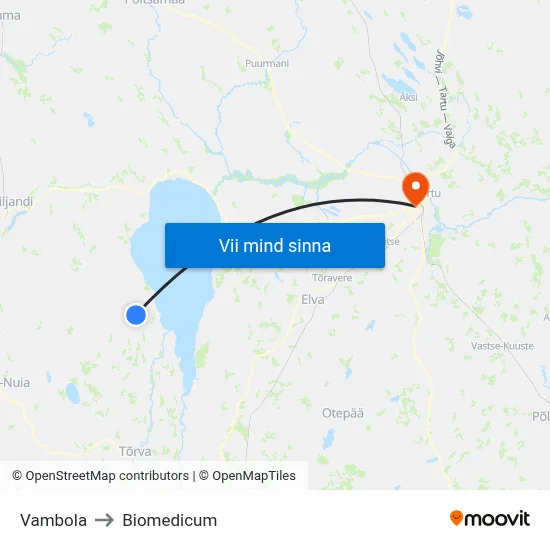 Vambola to Biomedicum map