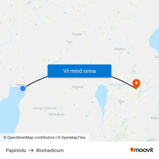 Papiniidu to Biomedicum map