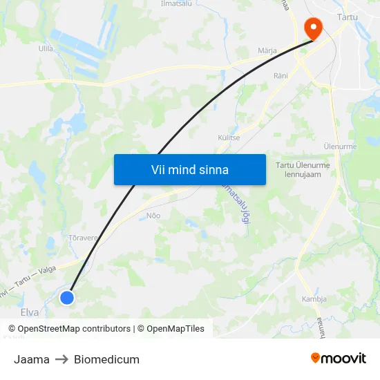 Jaama to Biomedicum map