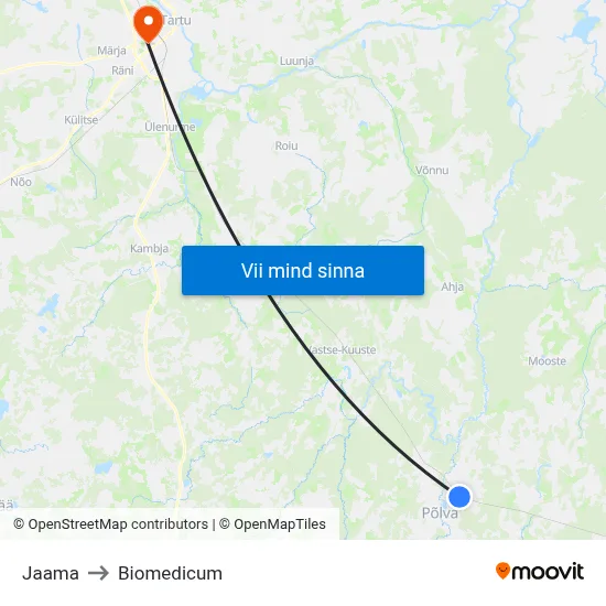 Jaama to Biomedicum map