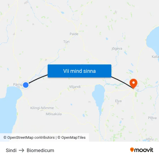 Sindi to Biomedicum map