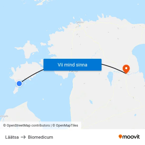 Läätsa to Biomedicum map