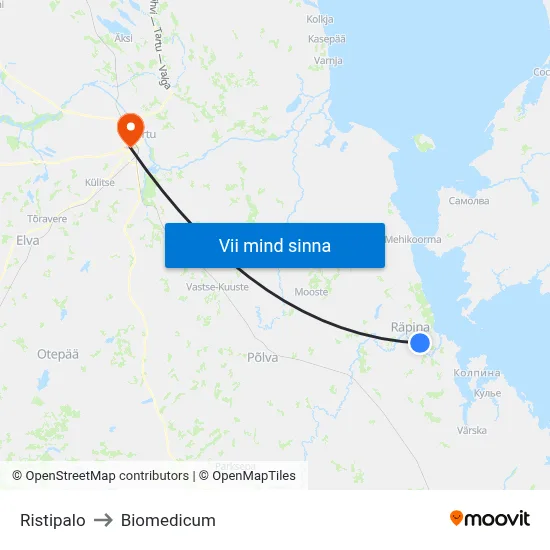 Ristipalo to Biomedicum map