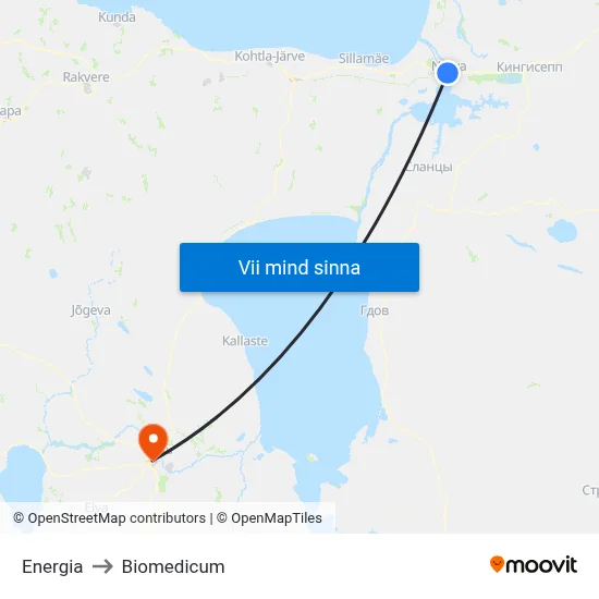 Energia to Biomedicum map