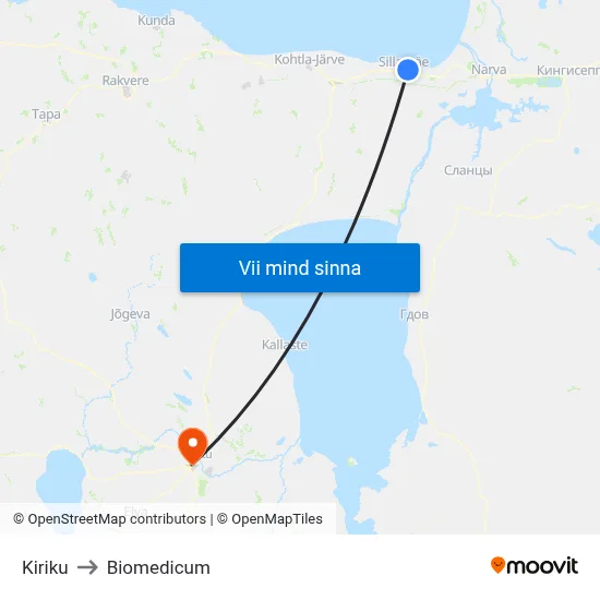 Kiriku to Biomedicum map