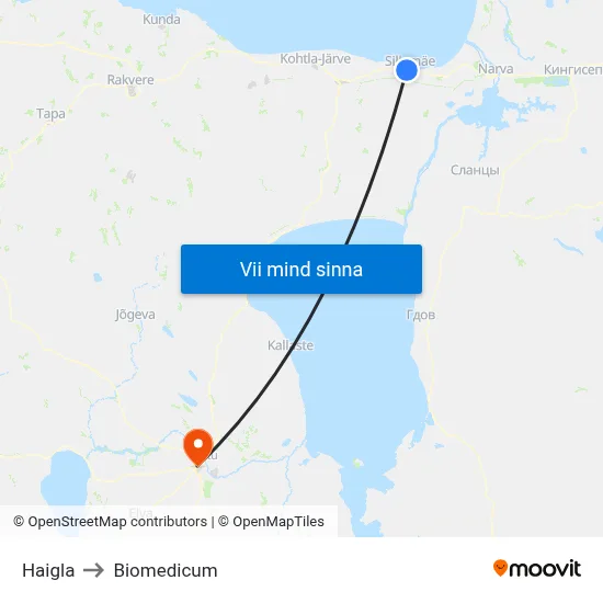 Haigla to Biomedicum map
