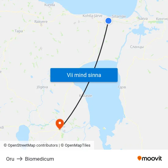 Oru to Biomedicum map