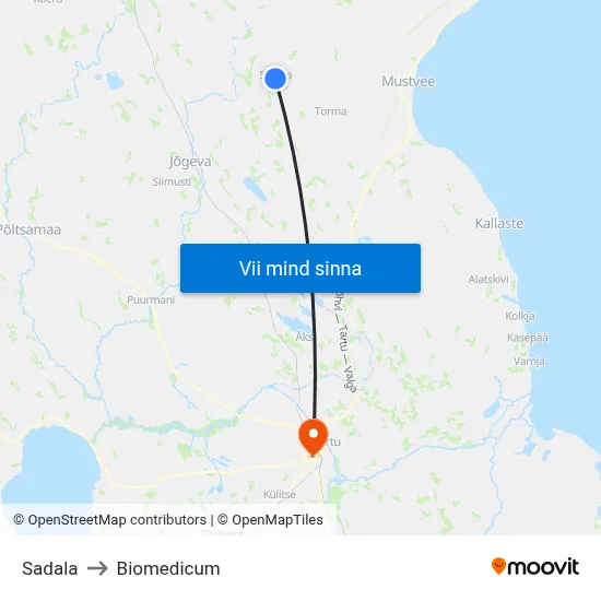 Sadala to Biomedicum map