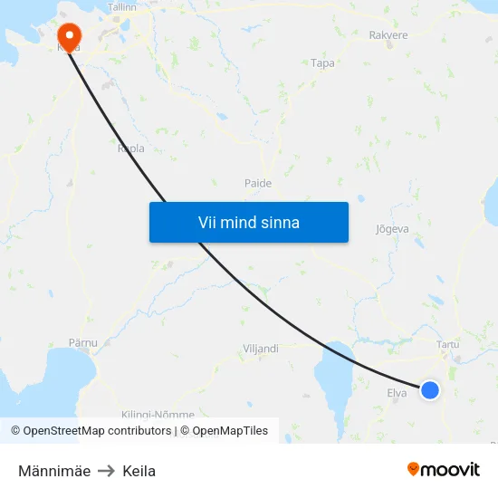 Männimäe to Keila map