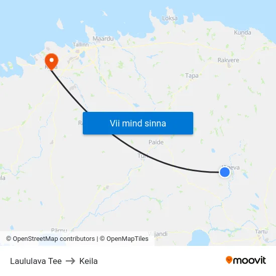 Laululava Tee to Keila map