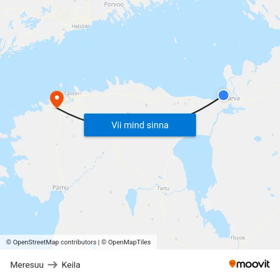Meresuu to Keila map
