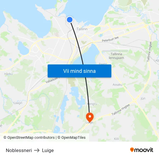 Noblessneri to Luige map