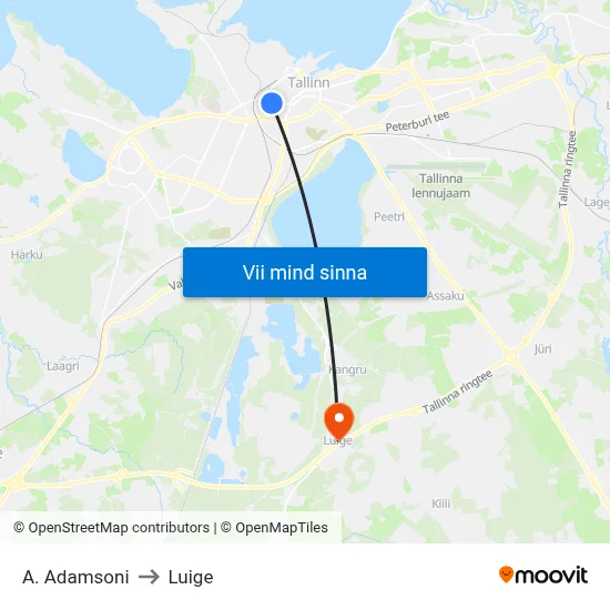 A. Adamsoni to Luige map