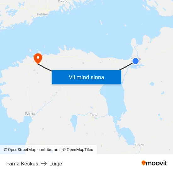 Fama Keskus to Luige map