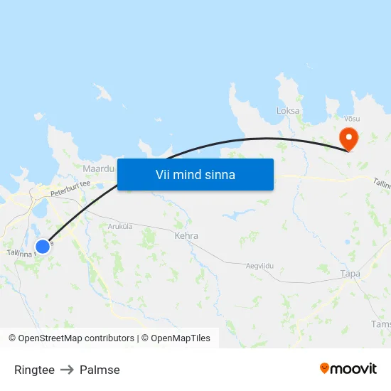 Ringtee to Palmse map
