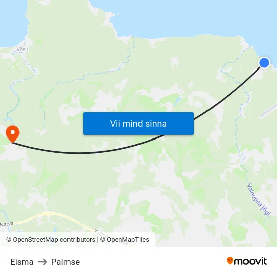 Eisma to Palmse map