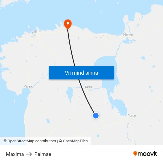 Maxima to Palmse map