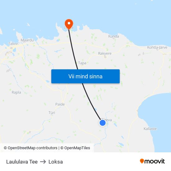 Laululava Tee to Loksa map