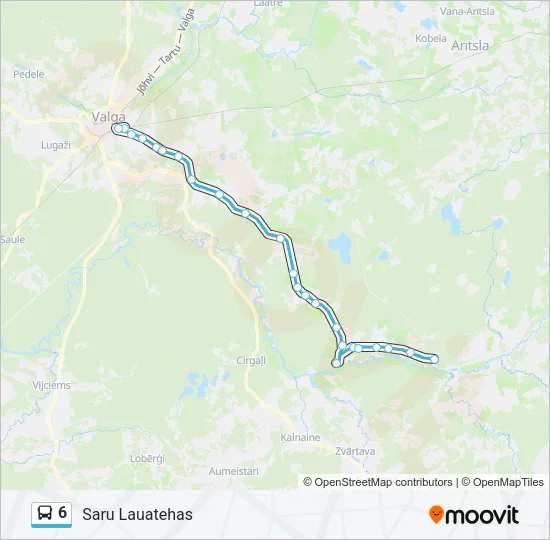 6 Bus Line Map