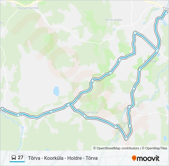 Автобус 27: карта маршрута