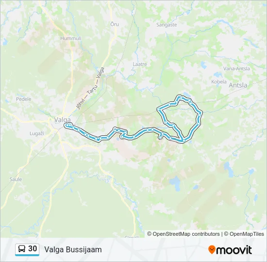 Автобус 30: карта маршрута