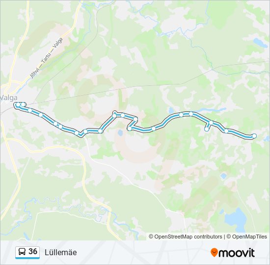 36 bus Line Map