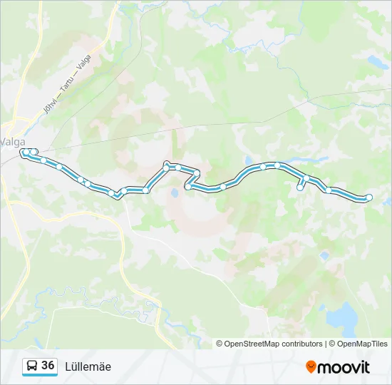 Автобус 36: карта маршрута