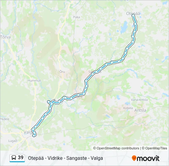 39 Bus Line Map