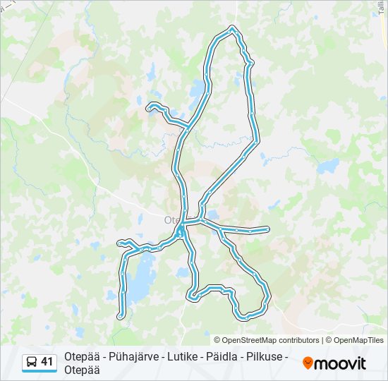 Автобус 41: карта маршрута