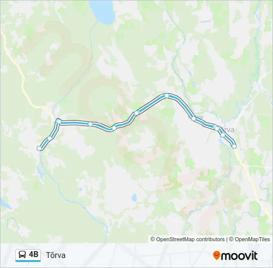 4B Bus Line Map