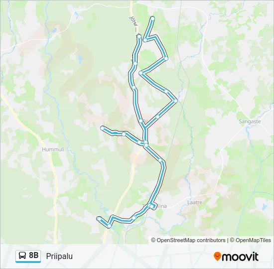 8B Bus Line Map