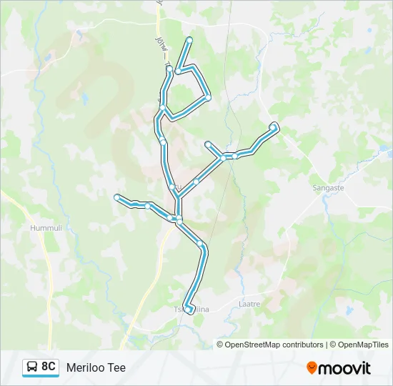 8C Bus Line Map